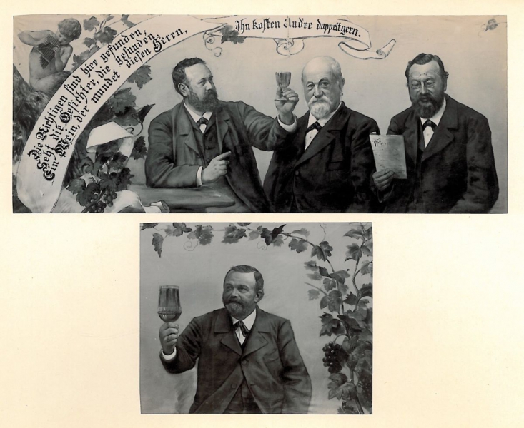 Ernst_Bader_(1860-1915),_gemalt_zum_Anlass_der_Gewerbeausstellung_in_HN_1897,_dargestellt_hier_Küfer_Karl_Strohmeier,_Likörfabrikant_Ludwig_Landauer,_Rentner_Wilhelm_Bauer,_unten_Kronenwirt_Rudolf_Neher