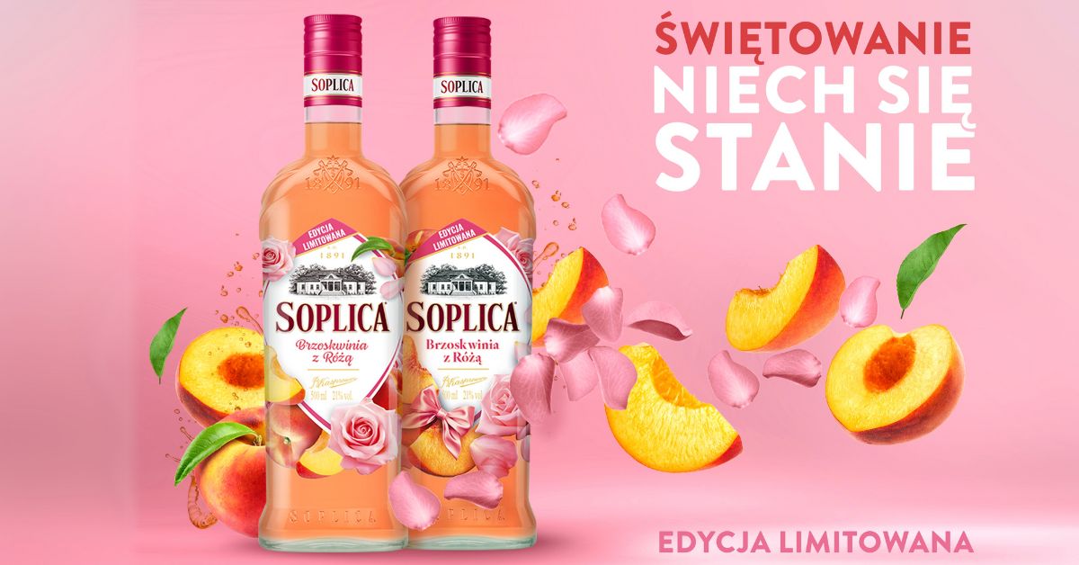 Nowy smak Soplica Brzoskwinia z Różą