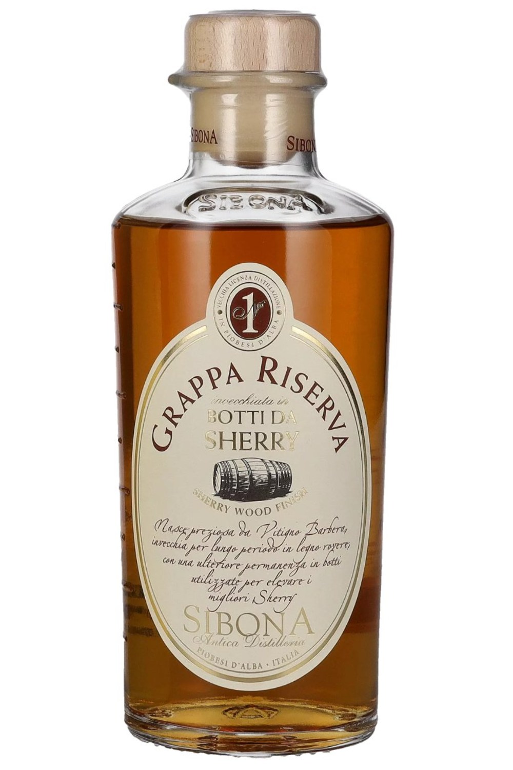 Sibona Grappa Riserva Invecchiata in Botti de Sherry